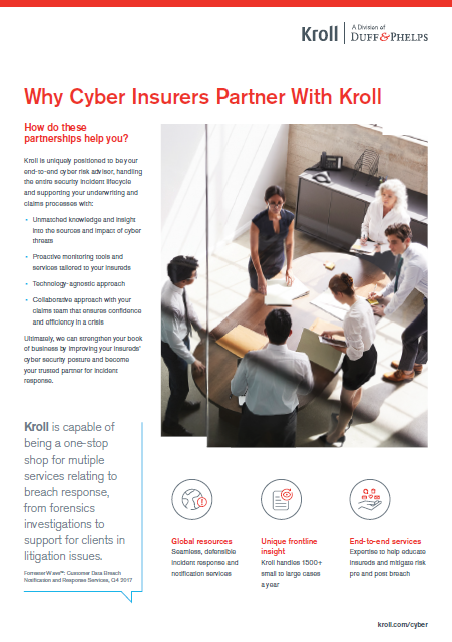 why cyber insurers partner with kroll