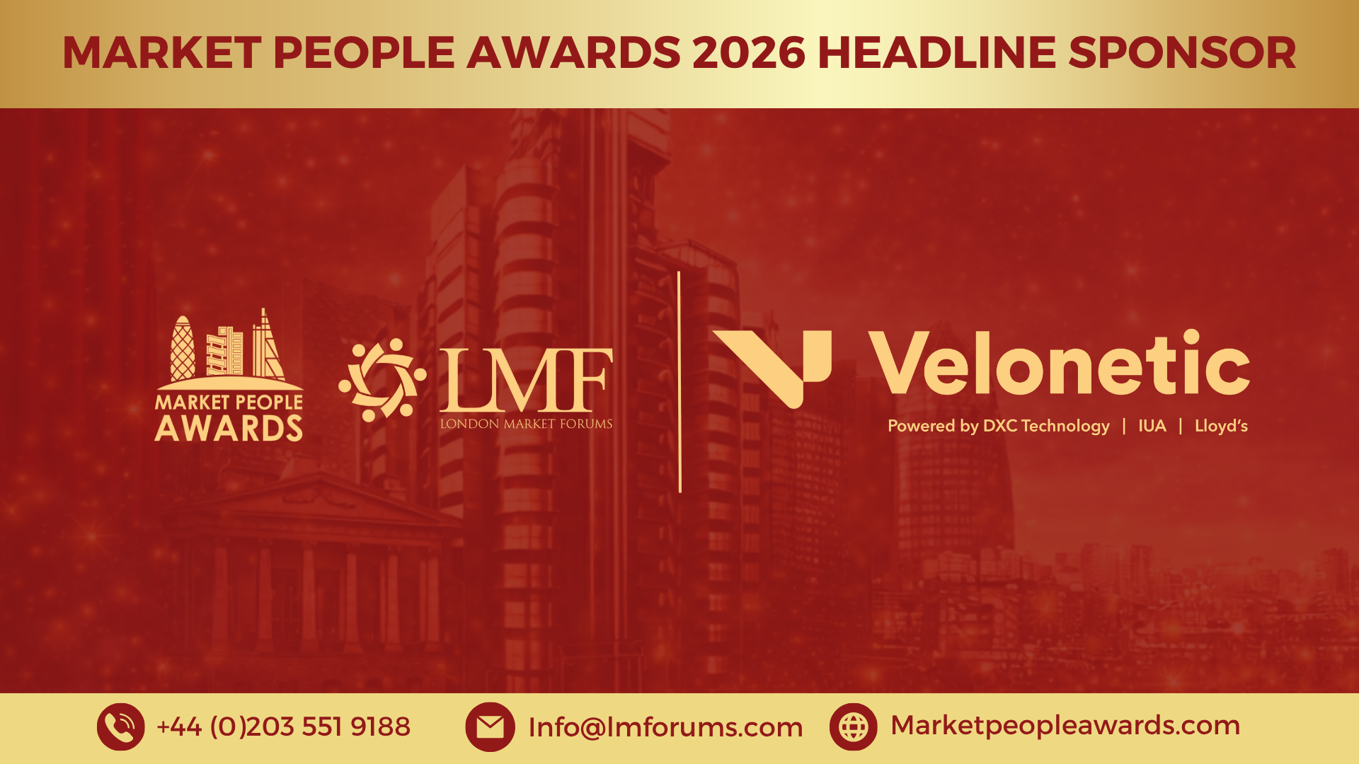 Velonetic will be the Headline Sponsor of the 2026 Market People Awards - 22nd April 2026